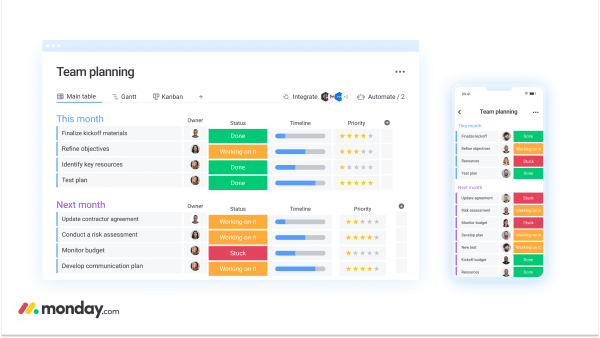 monday.com Screenshot 1