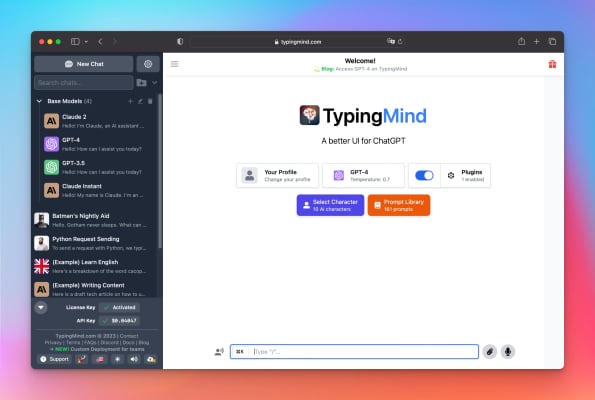 TypingMind Screenshot 1