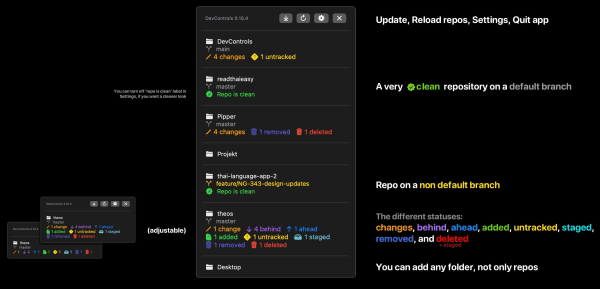 DevControls Screenshot 1