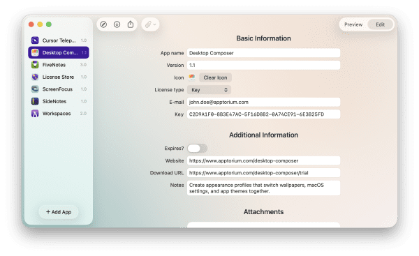 License Store Screenshot 1
