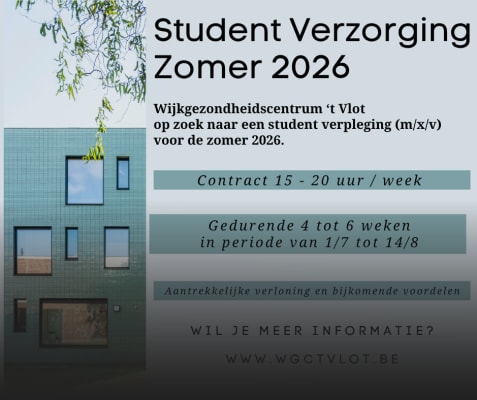 Werken als student bij WGC T'Vlot
