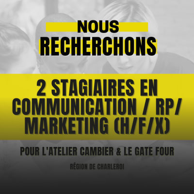 Travailler comme stagiaire chez Atelier Cambier ASBL