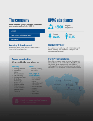 Working as a young graduate at KPMG Belgium