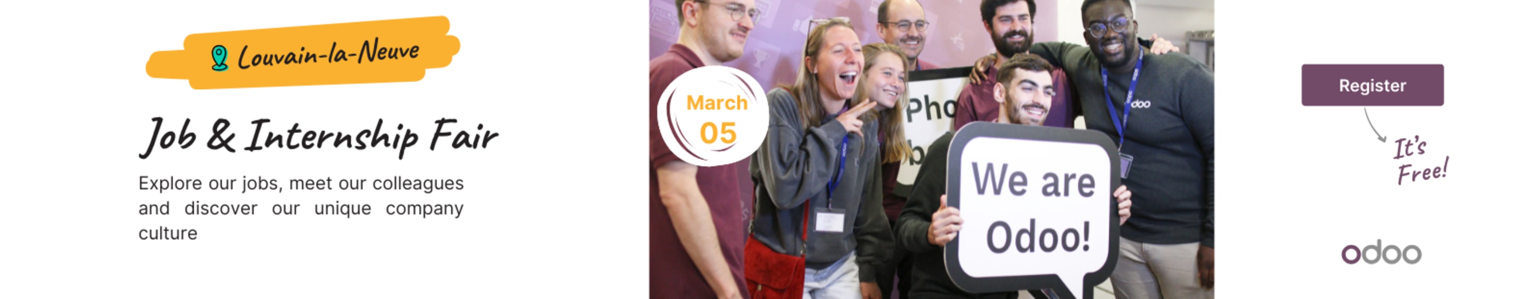 Welk als stagiair, student of young professional bij Odoo