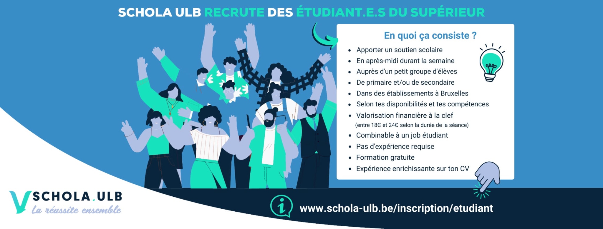 Travailler comme stagiaire, étudiant ou jeune diplômé chez Schola ULB