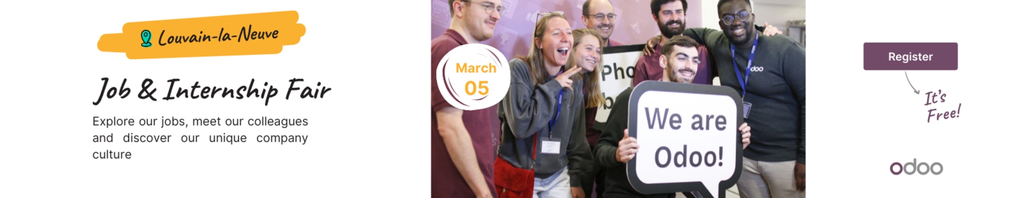 Travailler comme stagiaire, étudiant ou jeune diplômé chez Odoo