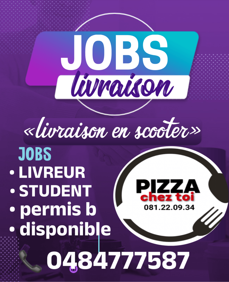 Livreur en scooter permis b - studentenjob bij PIZZA CHEZ TOI