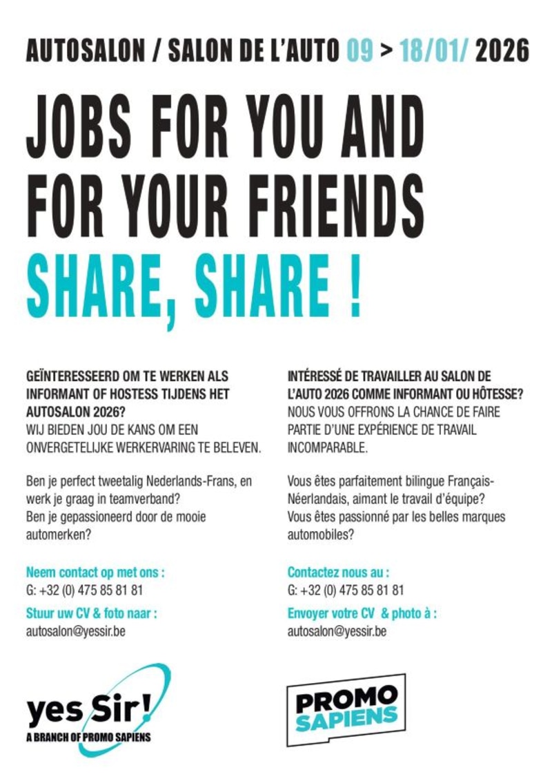 BRUSSELS MOTOR SHOW  - studentenjob bij Promo Sapiens