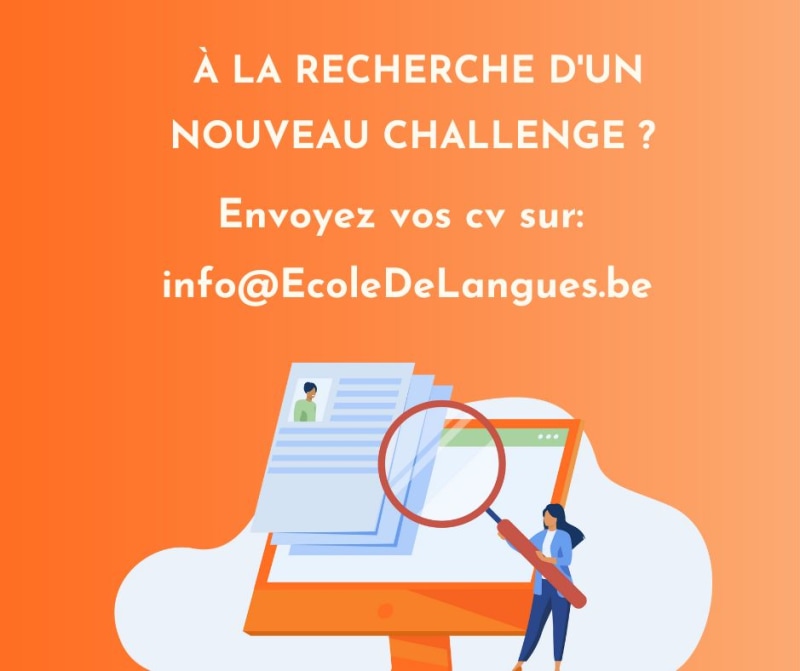 Stage pédagogie/science de l'éducation/ Septembre 2026 - stage chez EcoleDeLangues.be