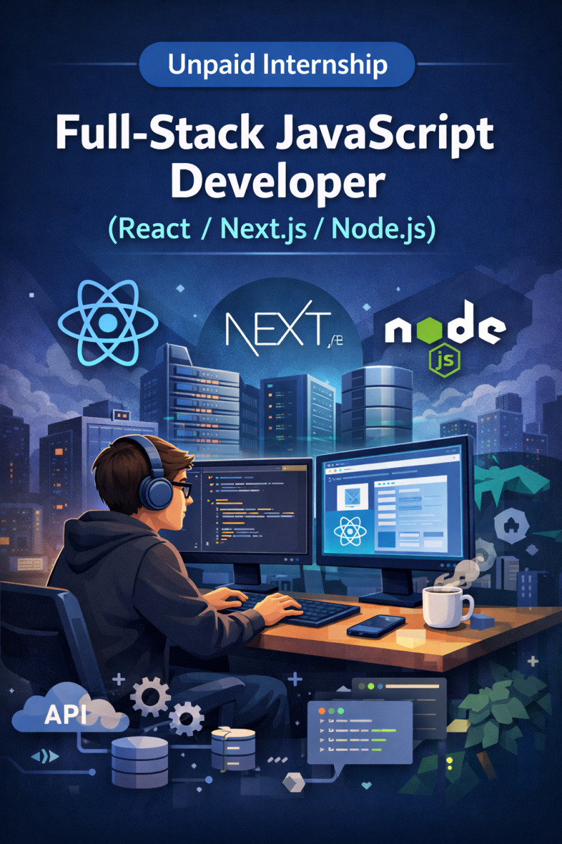 Stage non rémunéré – Développeur·se Full-Stack JavaScript (React / Next.js / Node.js) / Unpaid Internship – Full-Stack JavaScript Developer (React / Next.js / Node.js) - stage chez WUMELA