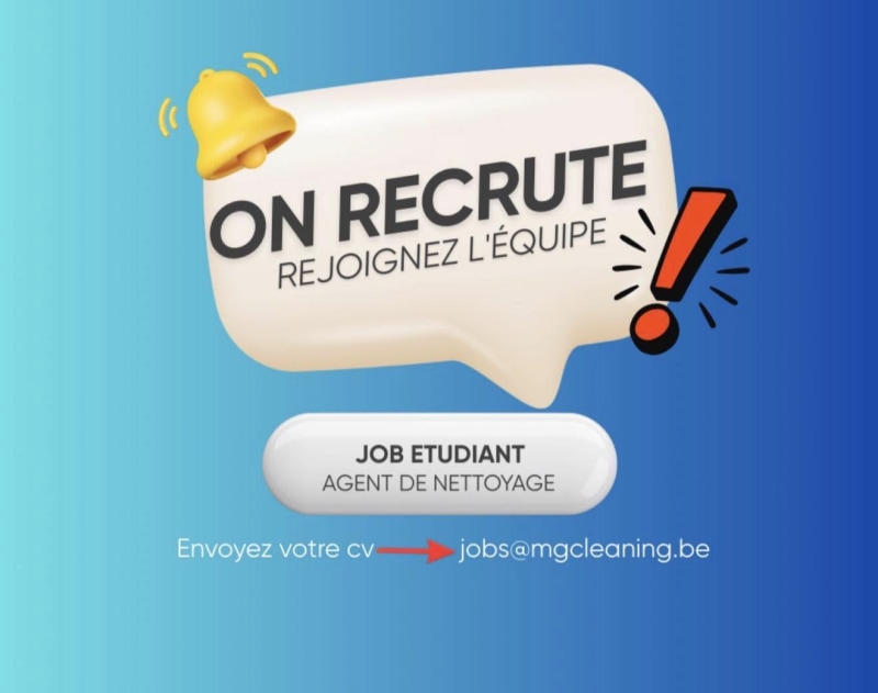 Technicien(ne) de surface (h/f/x) - studentenjob bij M&G Cleaning 