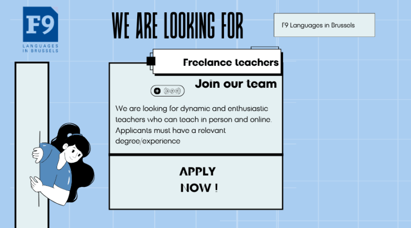 Student : leerkrachten Nederlands/ Dutch teacher - student job offer at F9 Languages