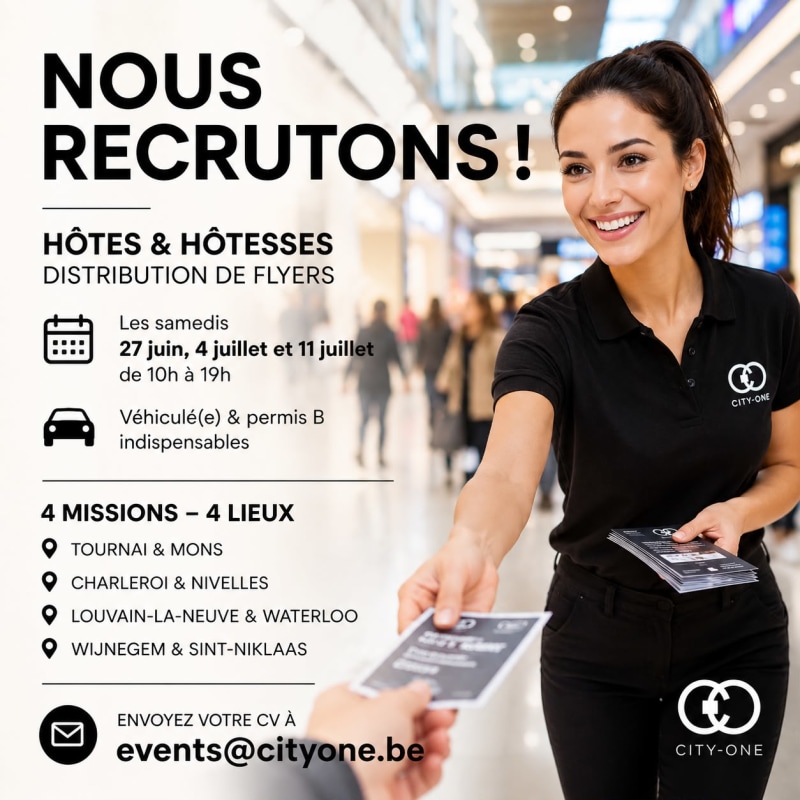 Hôte/sse événementiel - studentenjob bij City One