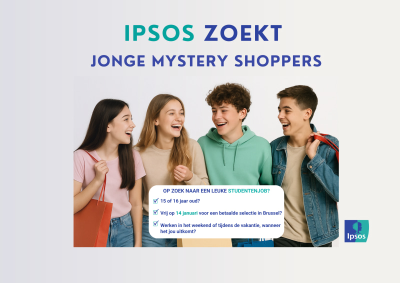 Ipsos Mystery Shopper (Opdrachten beschikbaar over heel België) - job étudiant chez Ipsos NV