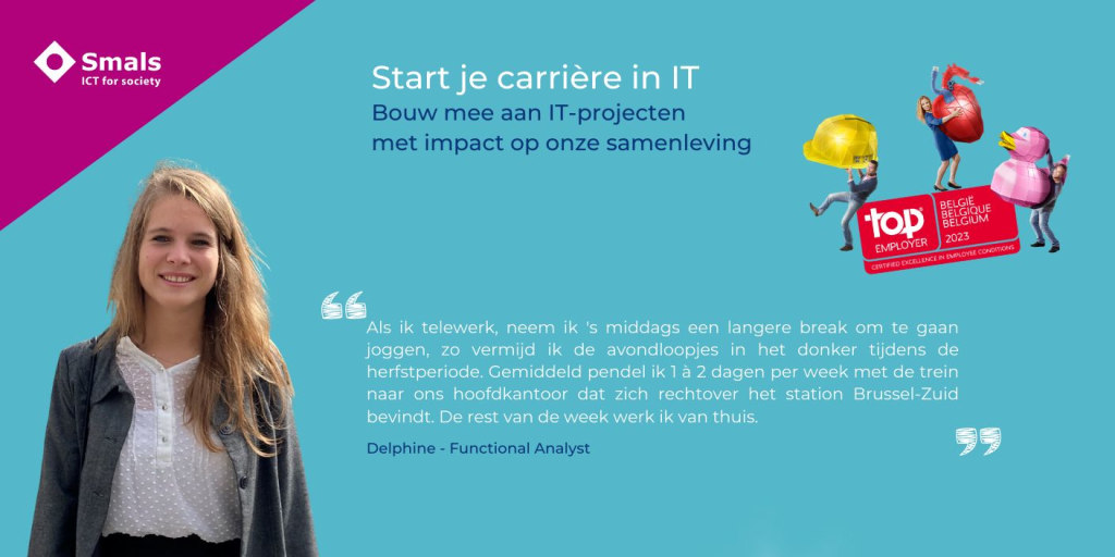 Maak kennis met Delphine, Functional Analyst bij Smals banner image