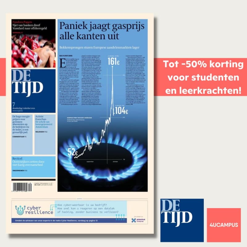 Studentenkorting op De Tijd