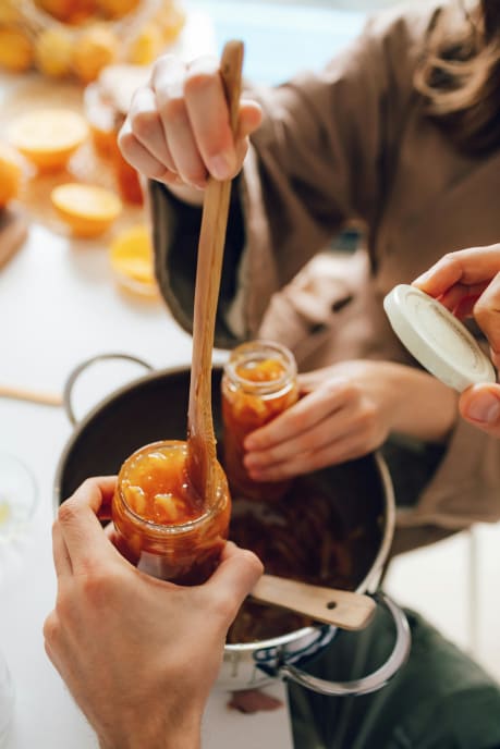 Kjele med appelsinmarmelade