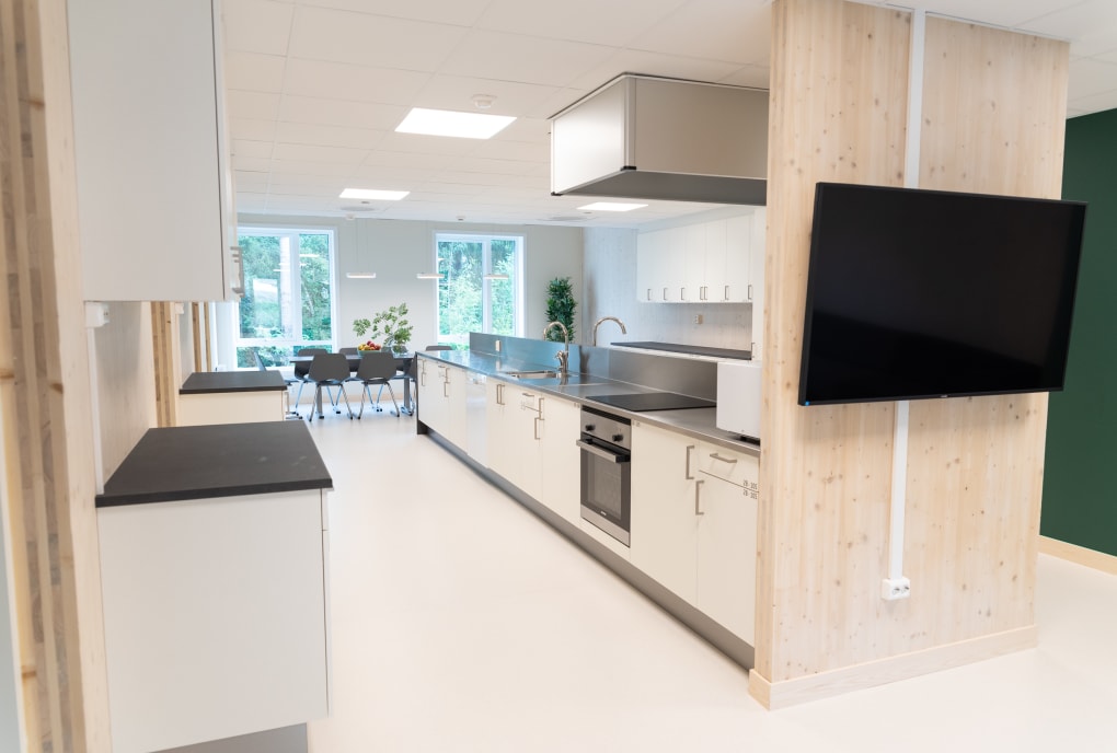 Shared kitchen at Campus Bø Studenthousing