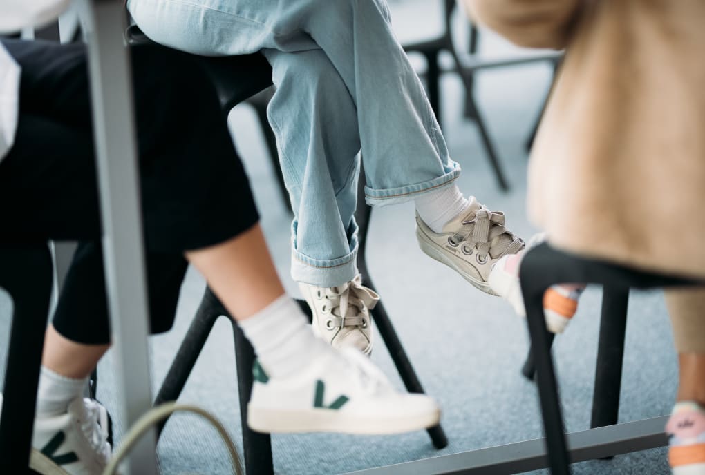 Legs under the table