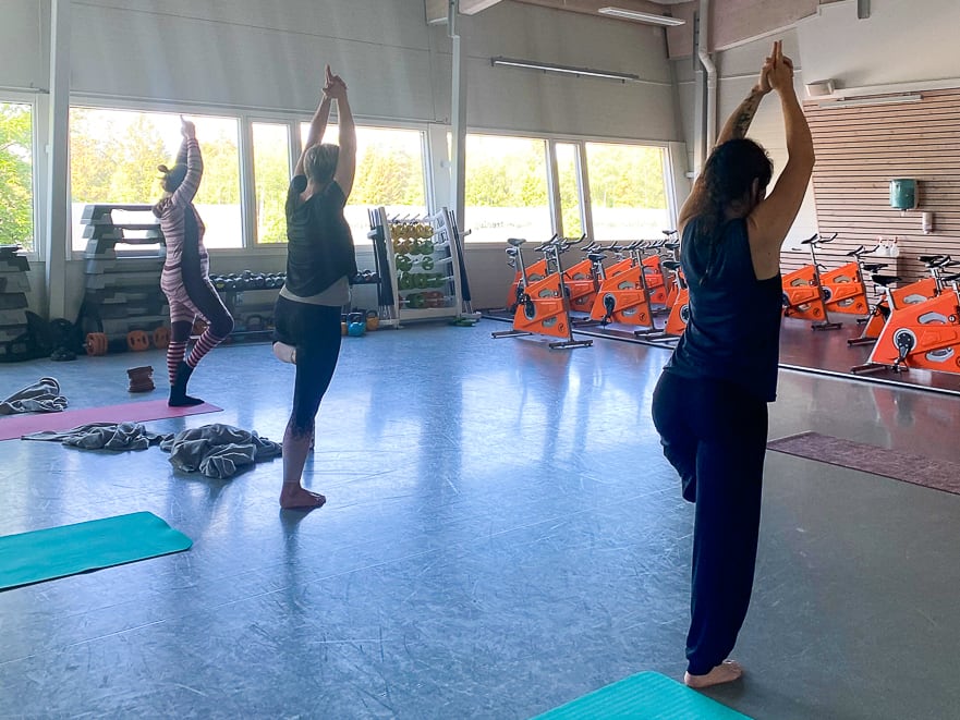 Yoga at the student sports centre in Vestfold