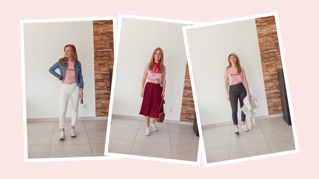 Comment porter un t-shirt rose ? 3 tenues pour le printemps