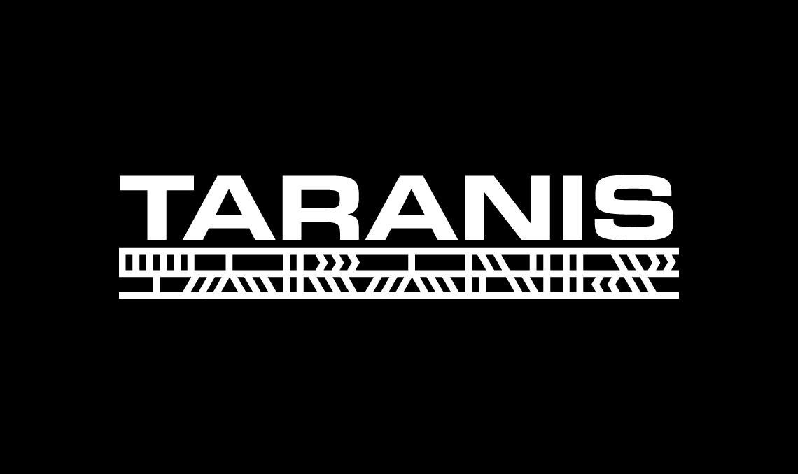 taranis logo on dark background