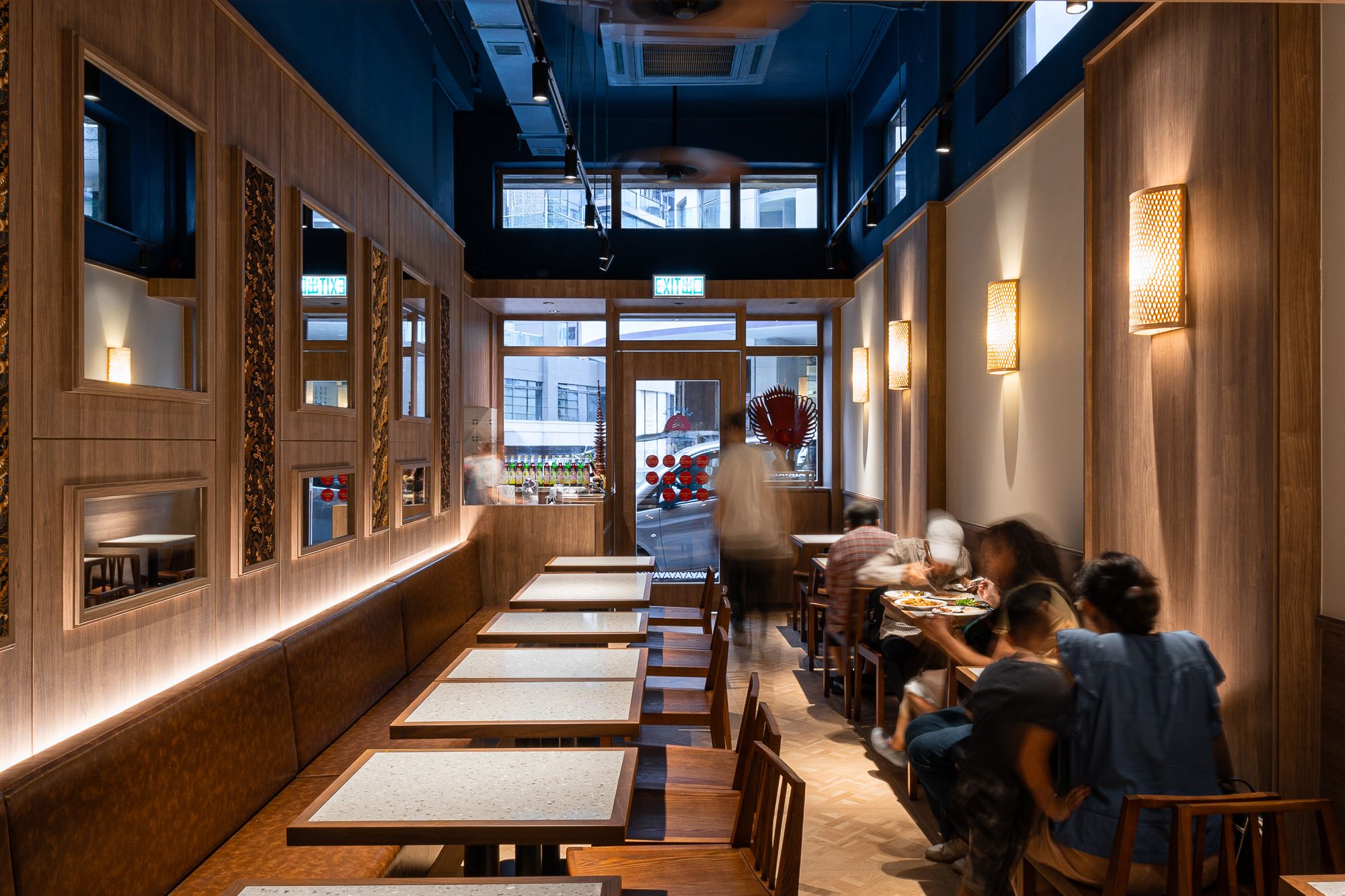 Lucky Indonesia Restaurant seating wide shot