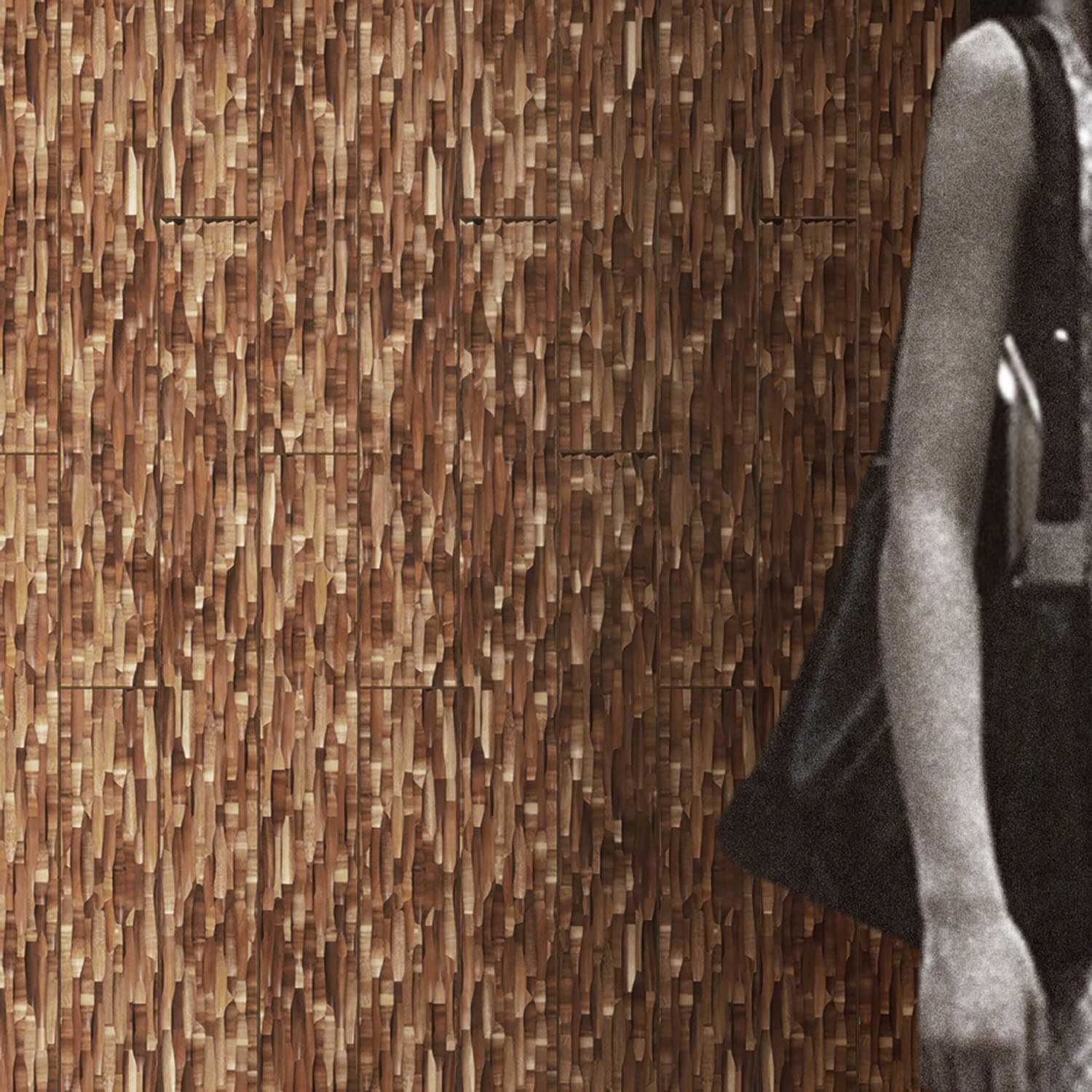 Timber Scooper wall feature close up