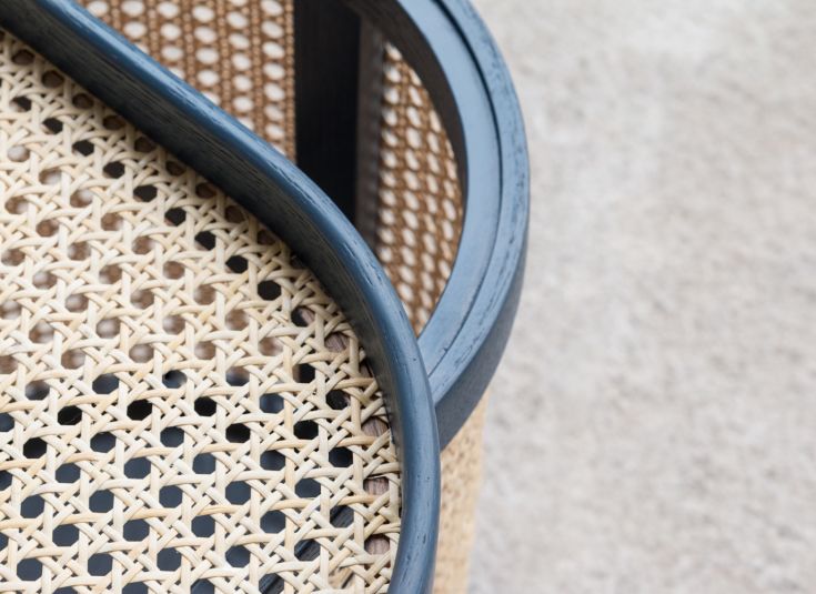 Rattan Table storage detail