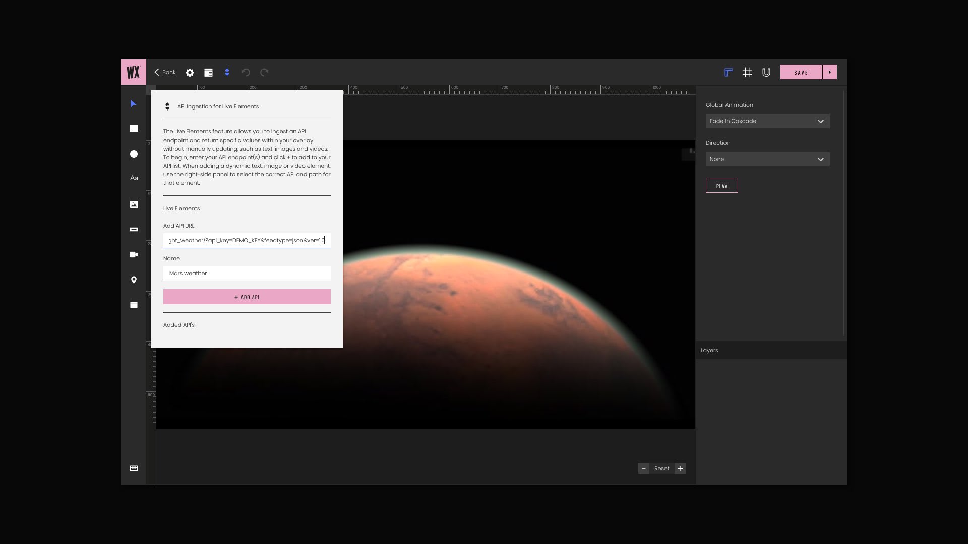 Create dynamic, real-time overlays with Live Elements™