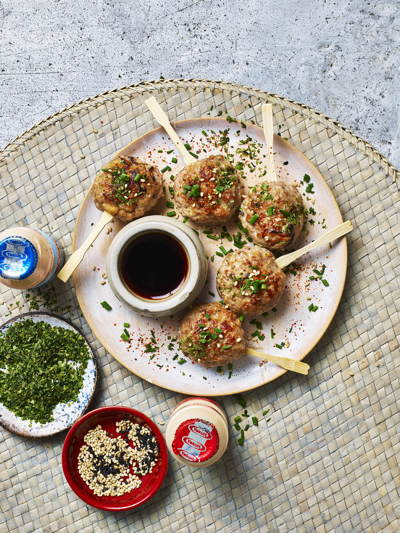 Japanese Meat Patties 'Tsukune' Yakult