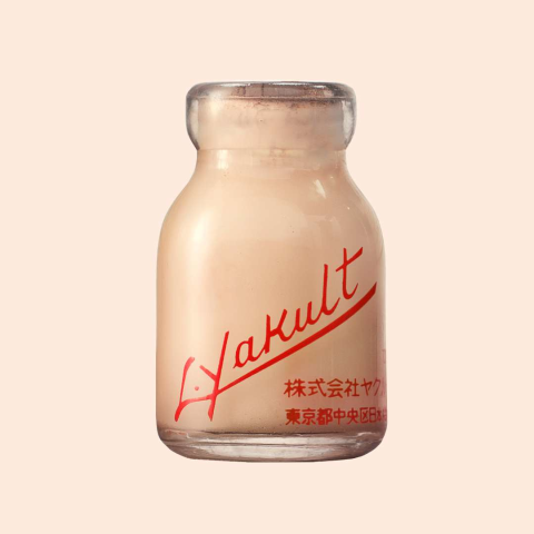 Yakult Original with traditional glass bottle