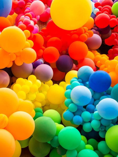 A variety of colourful balloons