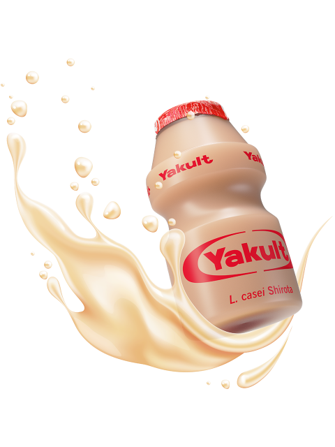 Yakult Original bottle with a milk splash