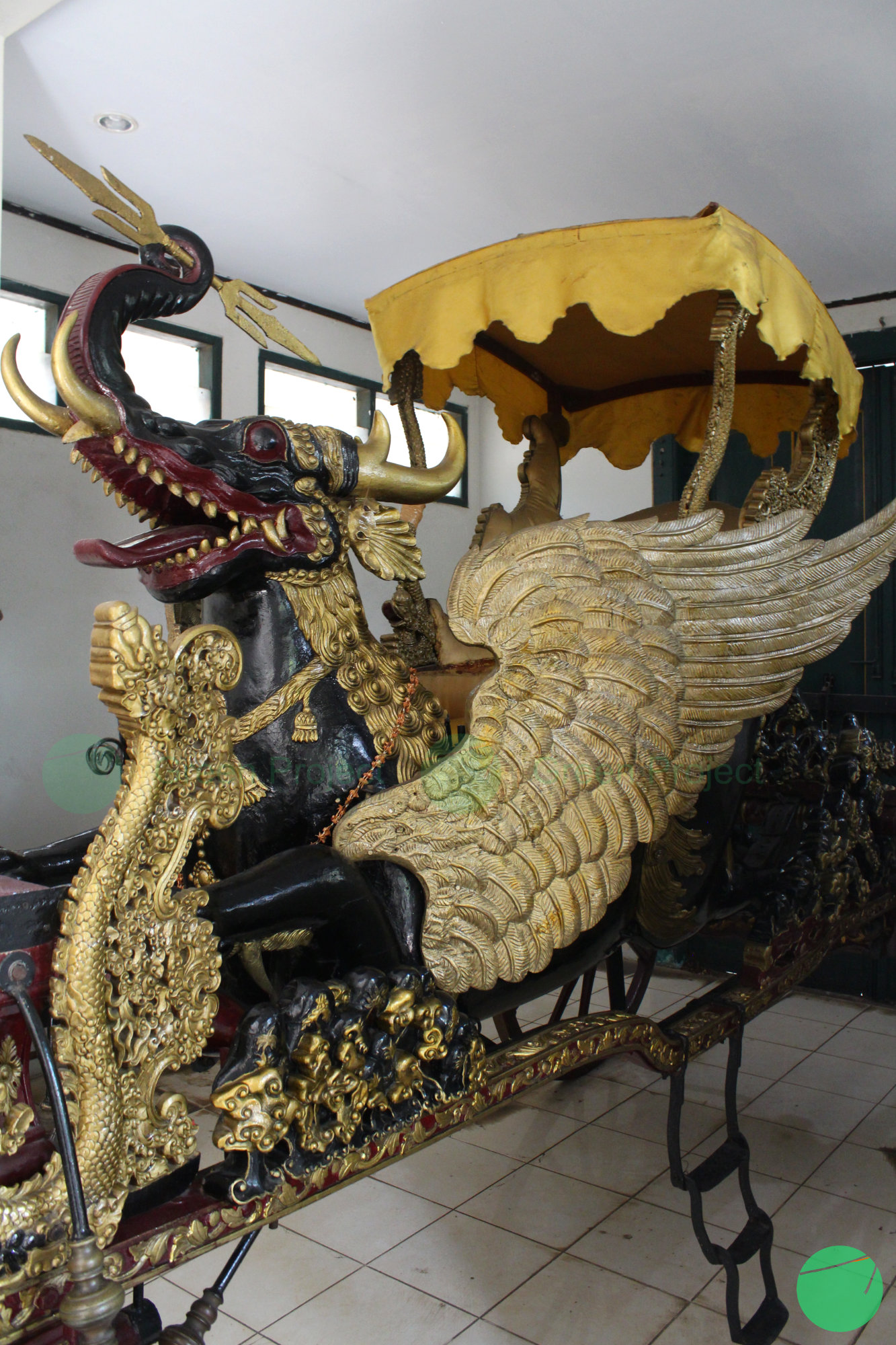 bagian kepala kereta kuda keraton kasepuhan cirebon
