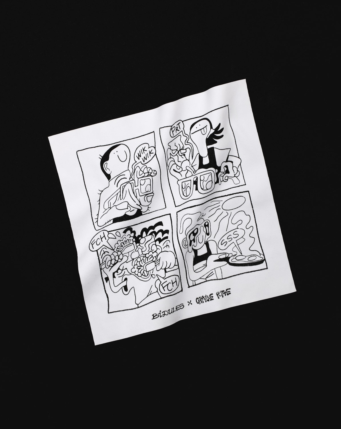 A picture from the special edition cloth Bidules x Camille Potte.