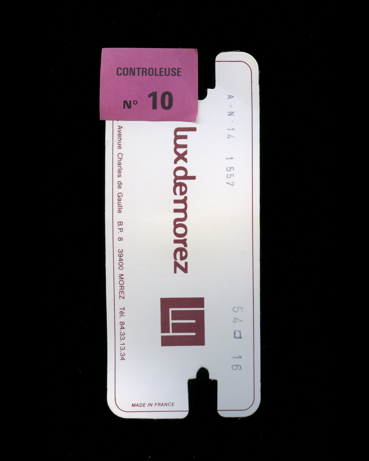 This picture from Bidules (Brussels) shows the packaging from vintage deadstock metal glasses by Lux de Morez manufacture (Morez, France).