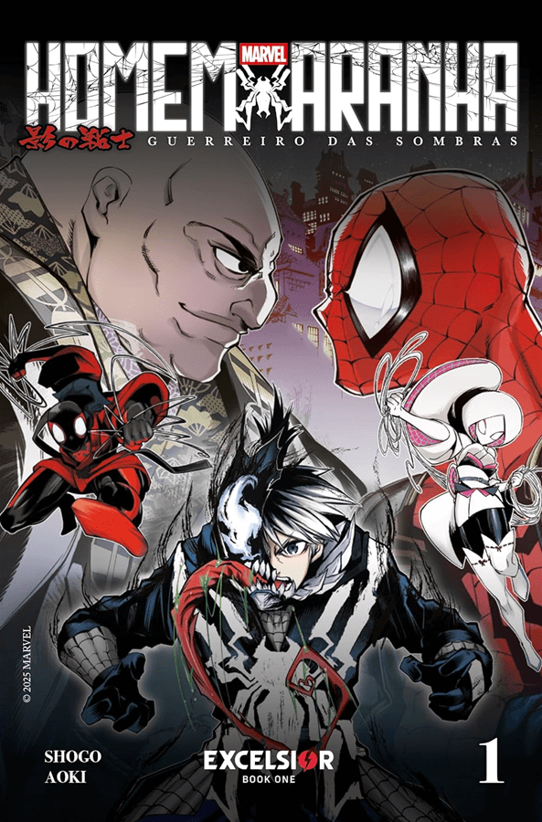 Capa do Homem-aranha: Guerreiro Das Sombras - Mangá - Vol. 1