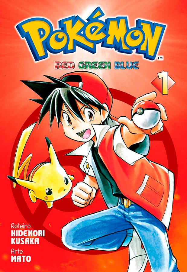 Capa do Pokémon red, green & blue - Vol. 1