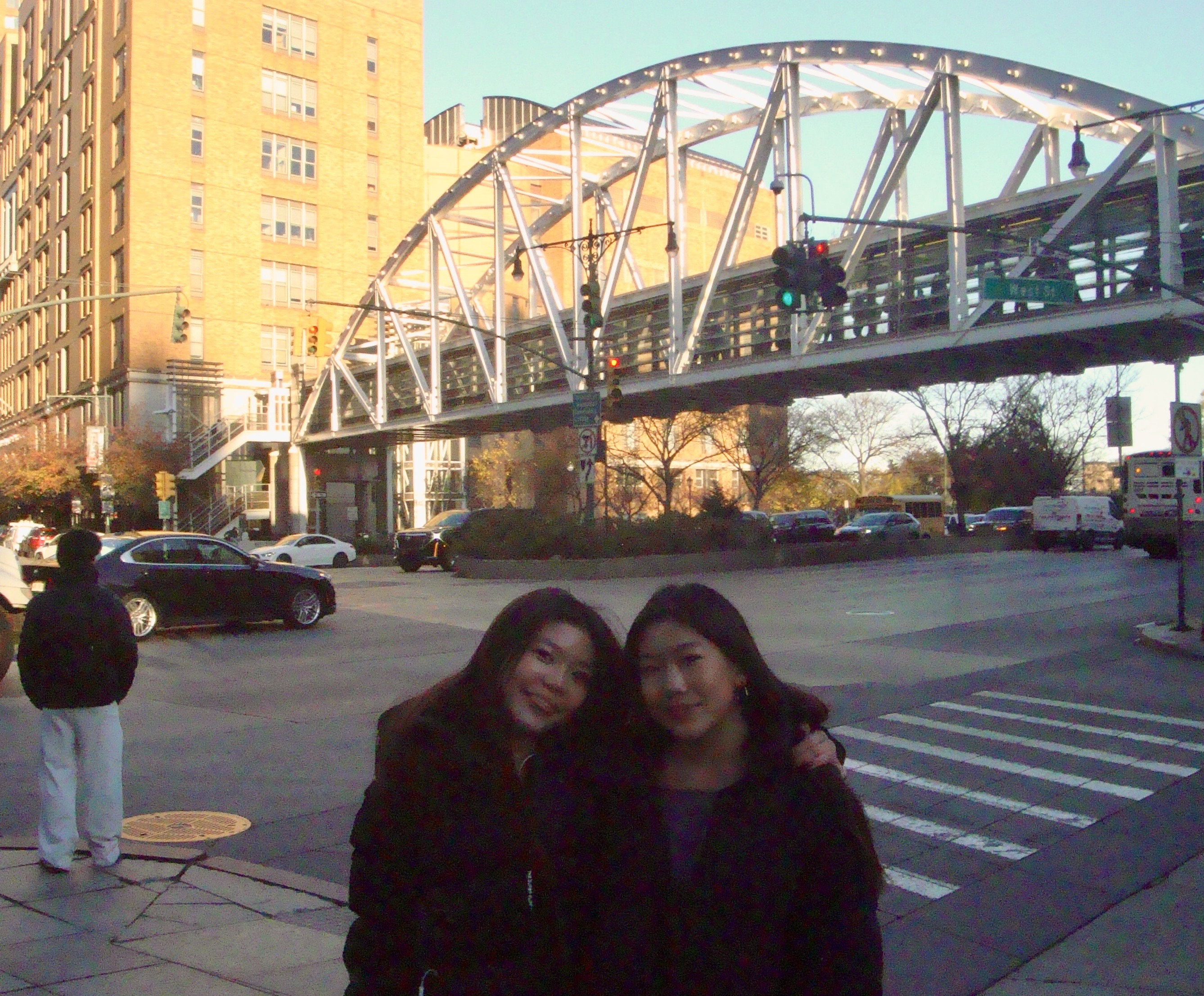 Zoelle and Vanessa outside of Stuyvesant