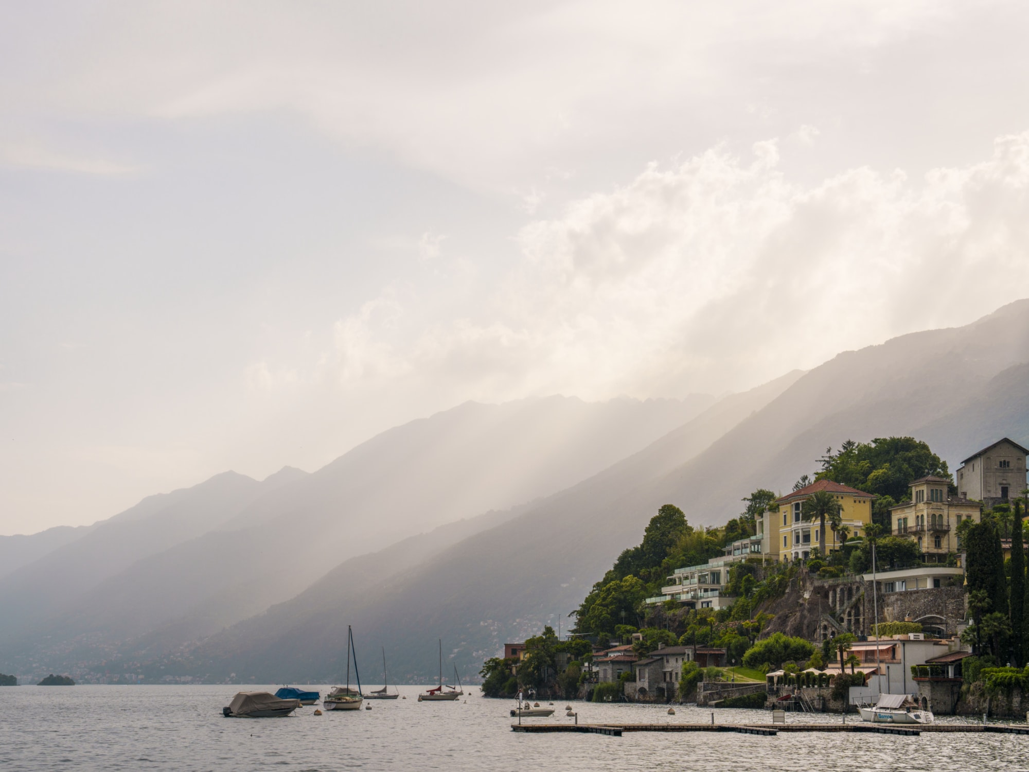 Blick von Ascona auf den See