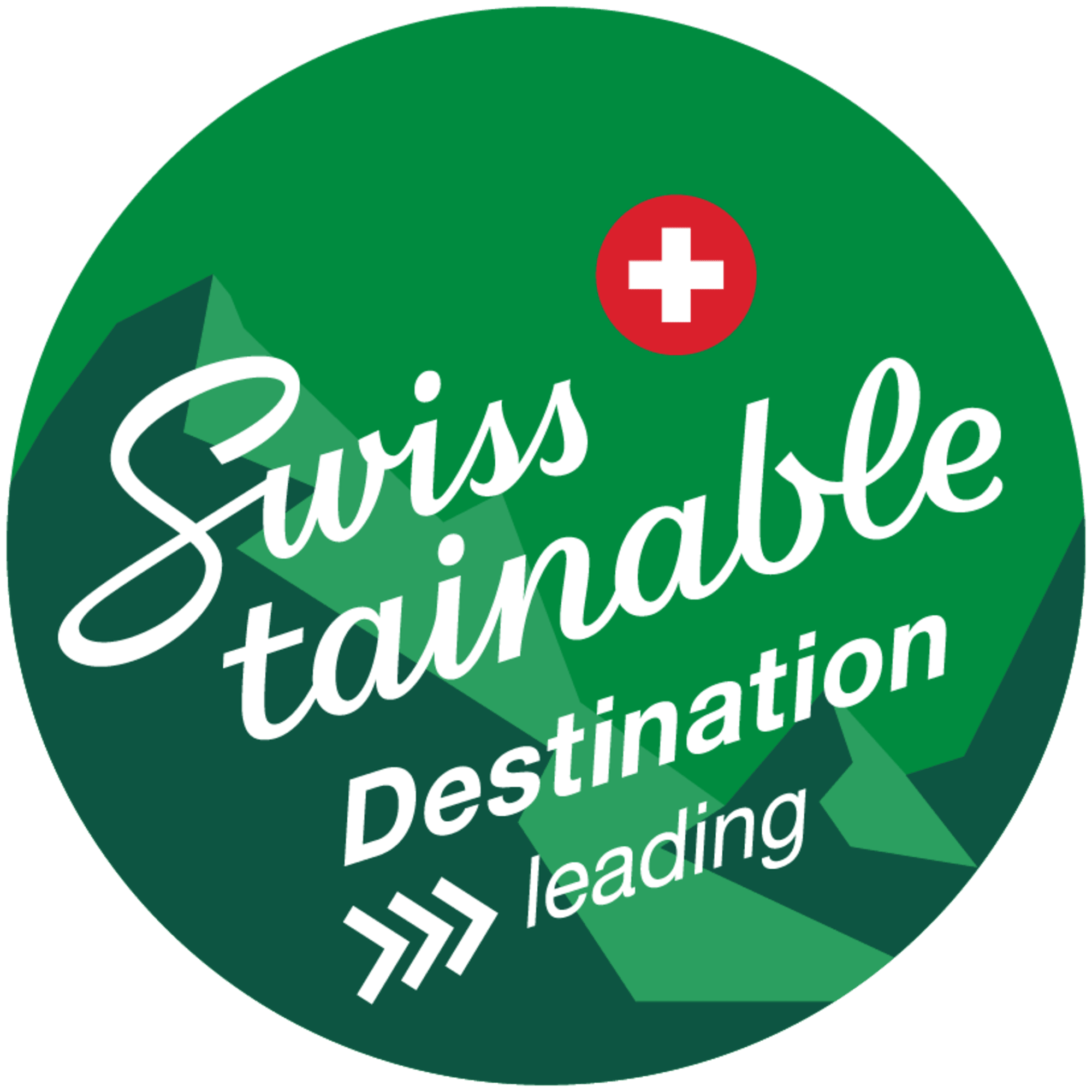 Logo Swisstainable Destination "leading"