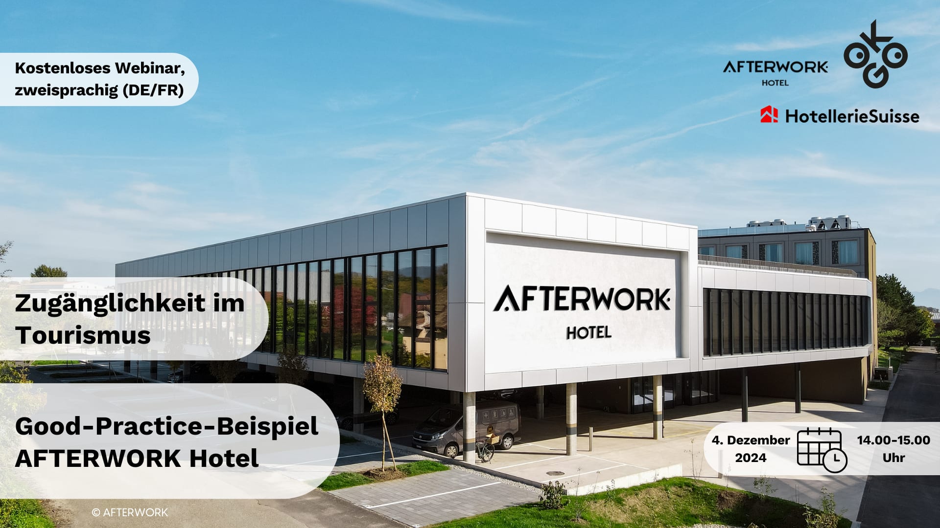 Hinweis zum OK:GO Webinar mit dem Afterwork Hotel