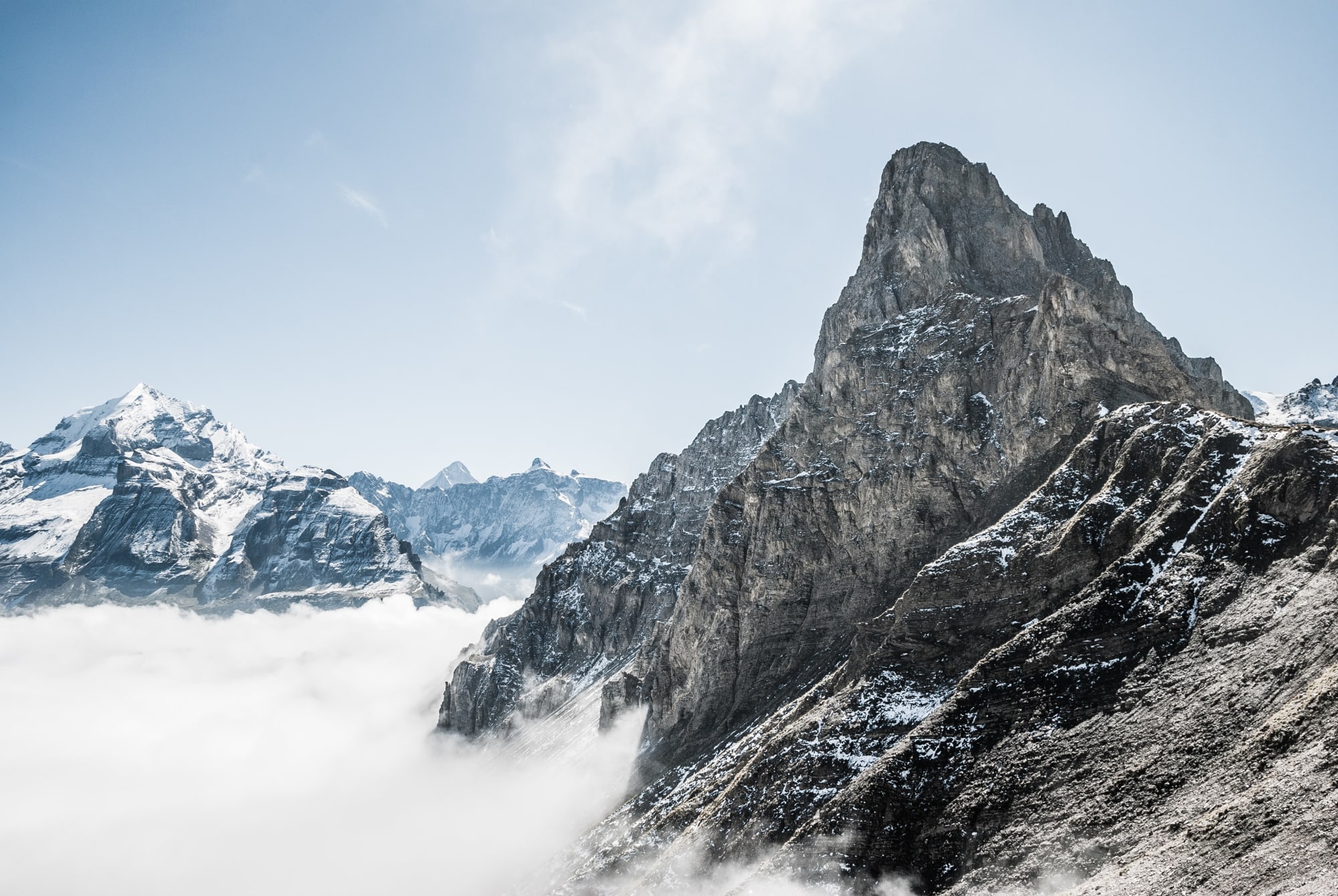 Bunderspitz, Adelboden über dem Nebelmeer