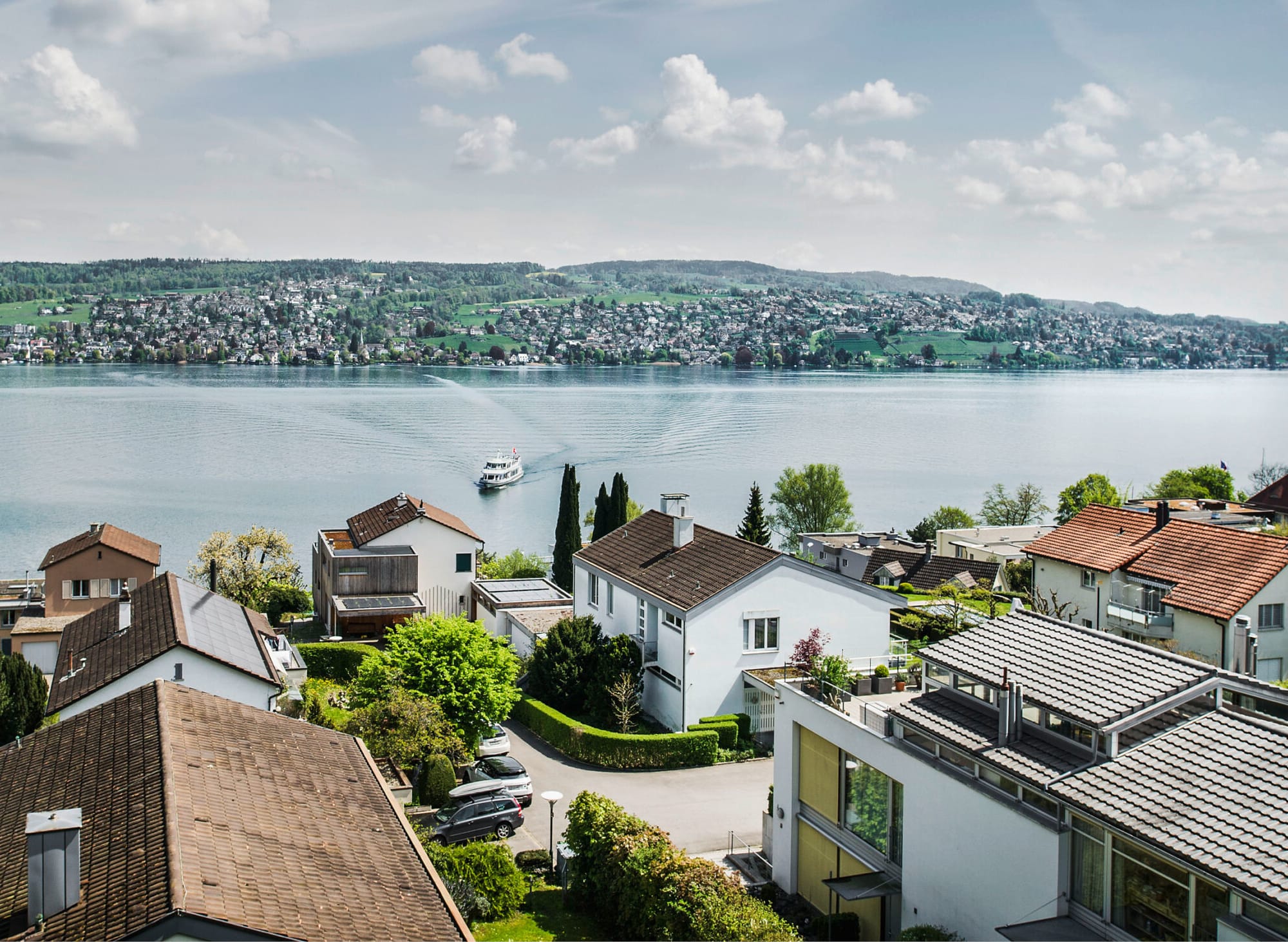 Blick vom Hotel Sedartis auf den Zürichsee