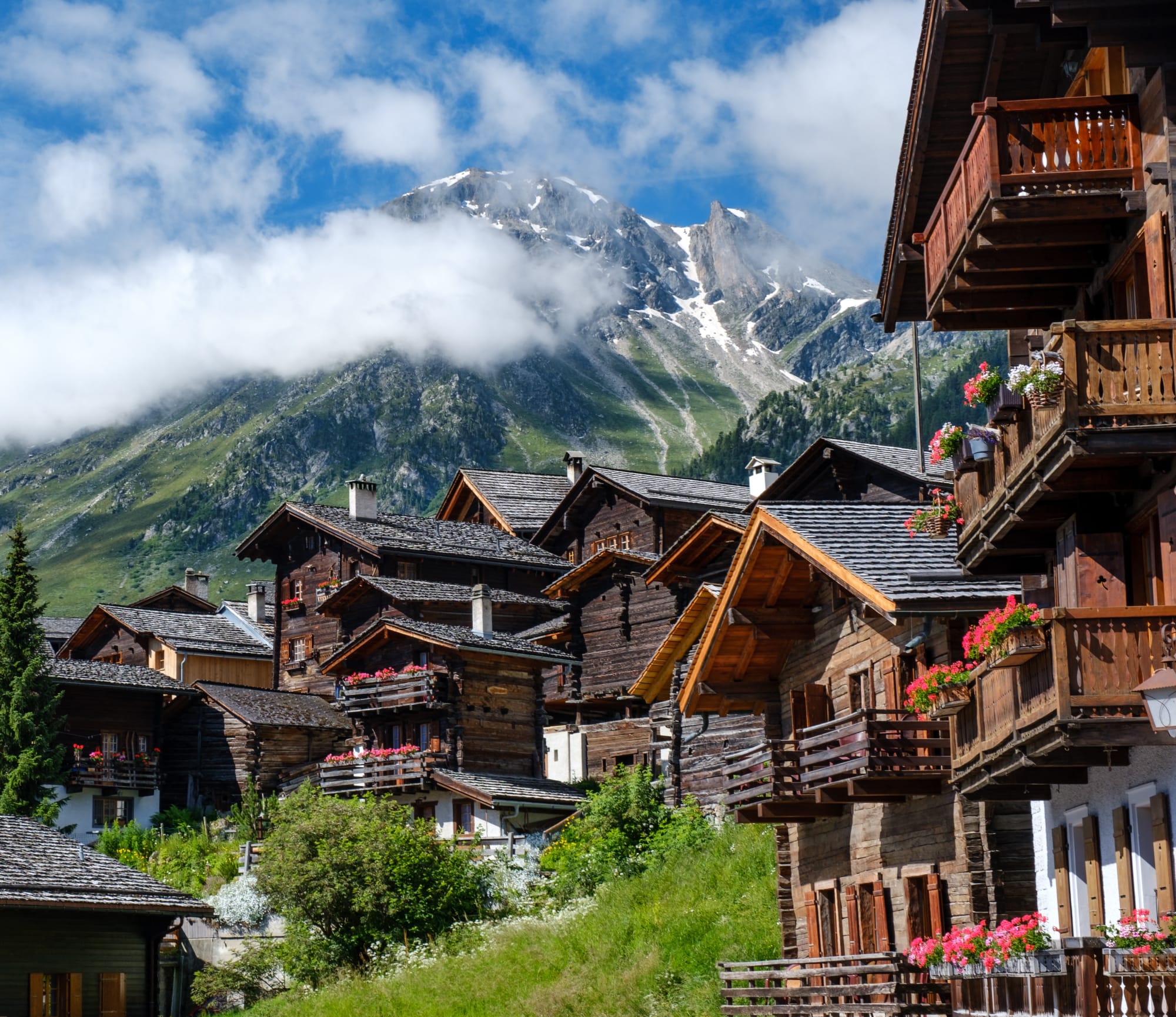 Ansicht vom Dorf Grimentz