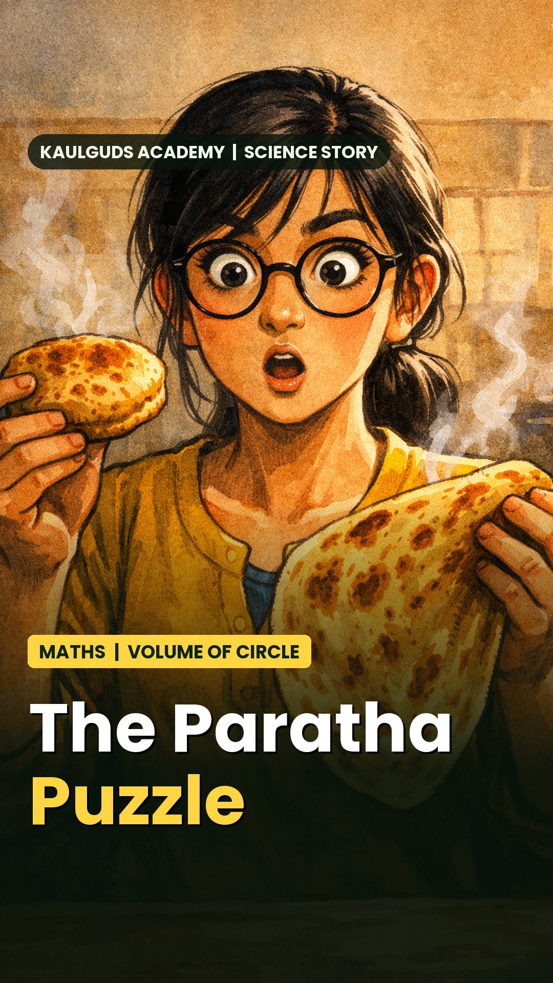 Which paratha really packs in more dough: the huge, thin one or the tiny, thick one?