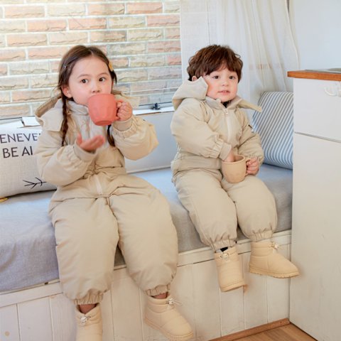 [베베누보] 아기 올인원 방한 패딩슈트 스키복 2color
