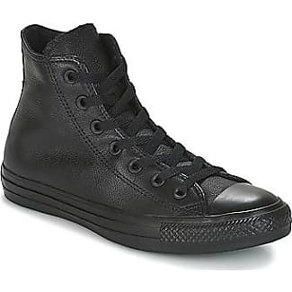 converse alte nere in pelle