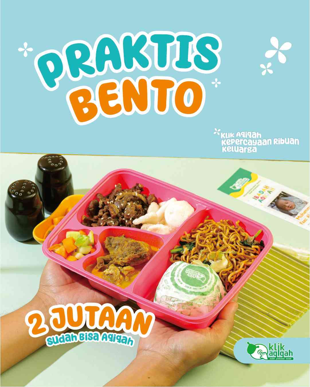 Paket praktis kemasan bento